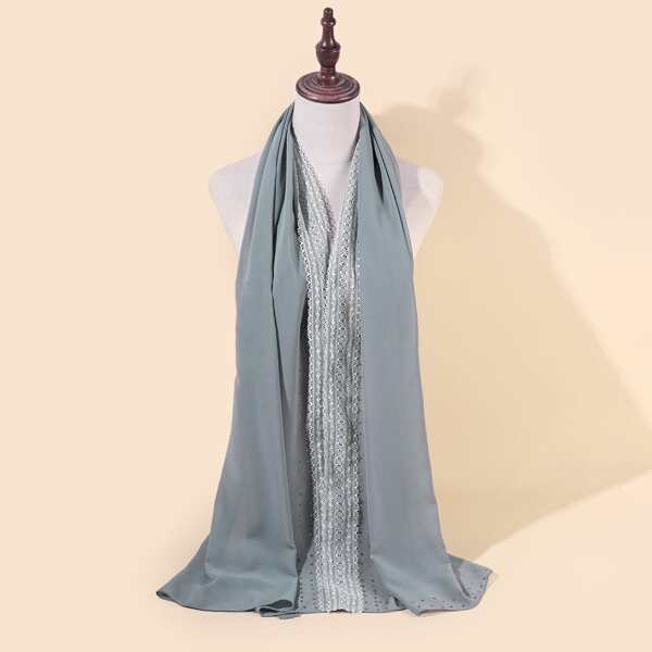 

Lace Decor Scarf, Light grey