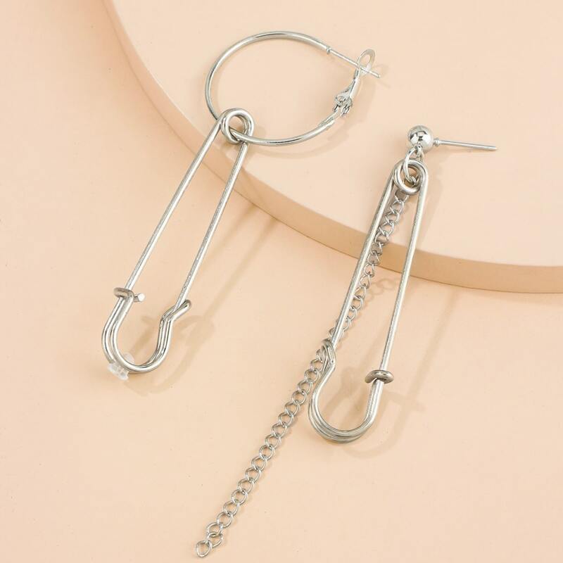 

Pin Drop Earrings, Silver