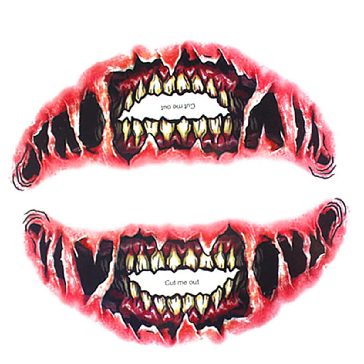 

1sheet Halloween Lip Tattoo Sticker, Multicolor
