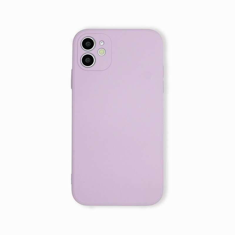 

1pc Silicone iPhone Case, Purple