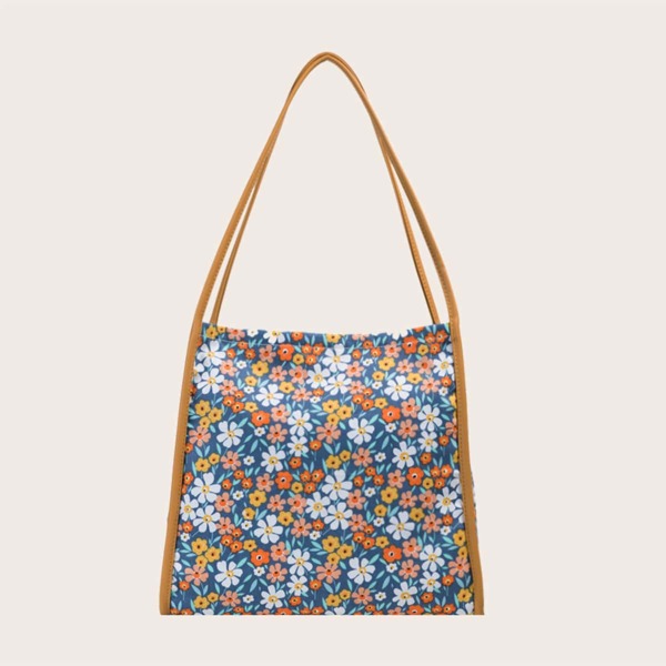 

Ditsy Floral Graphic Shoulder Tote Bag, Multicolor
