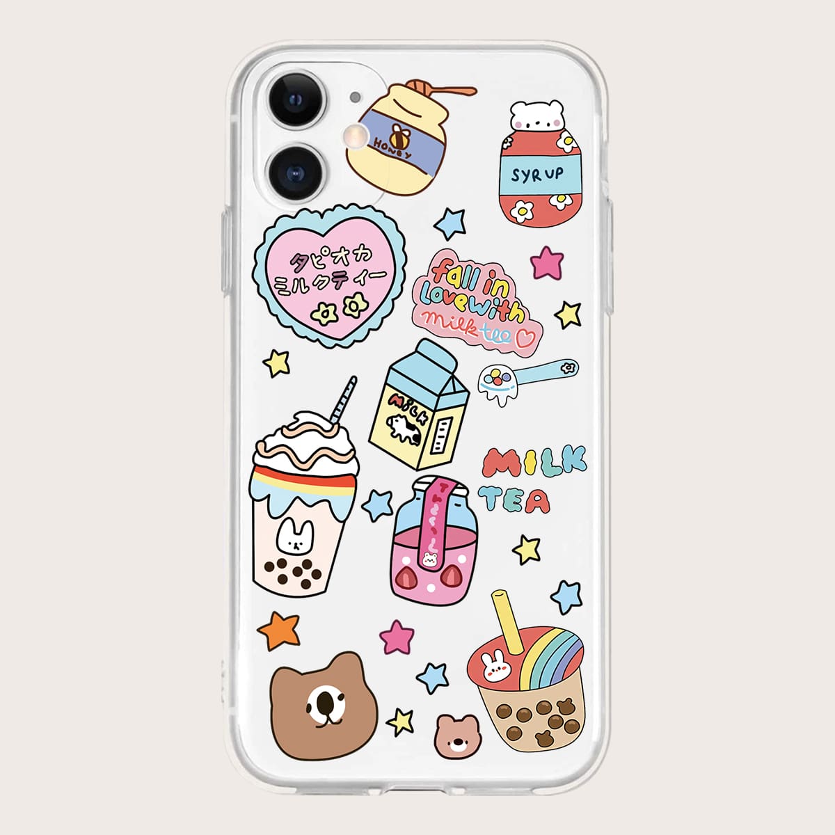 

Bubble Tea Pattern iPhone Case, Multicolor