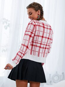 Nữ Cardigans - Đỏ và trắng - Xem 2