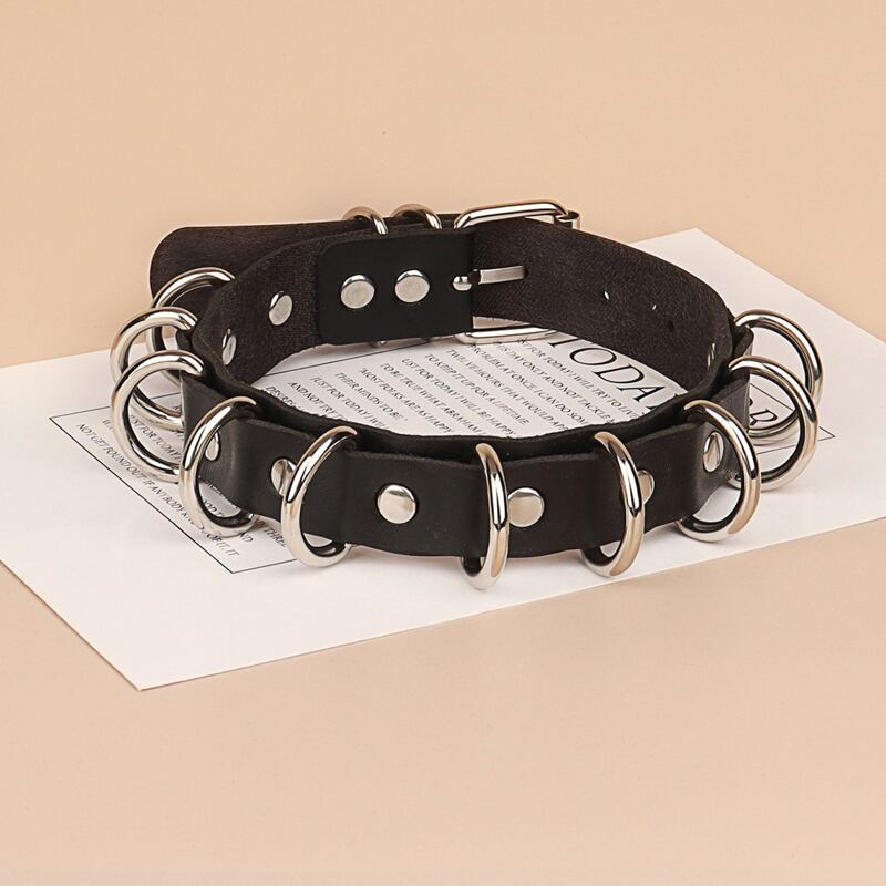 

Ring Decor Choker, Black