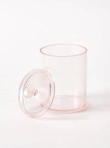 SHEIN BASIC LIVING 獨家摺疊式化妝收納盒—透明蜜桃腮紅 - 粉色 - 查看 9