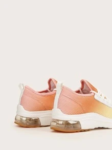 Ombre Lace Up Decor Knit Running Shoes Sports Shoes Casual Shoes Tainers - Multicolor - View 5