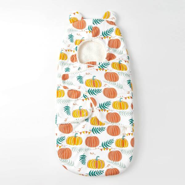 

Pumpkin Print Baby Swaddling Blanket, Multicolor