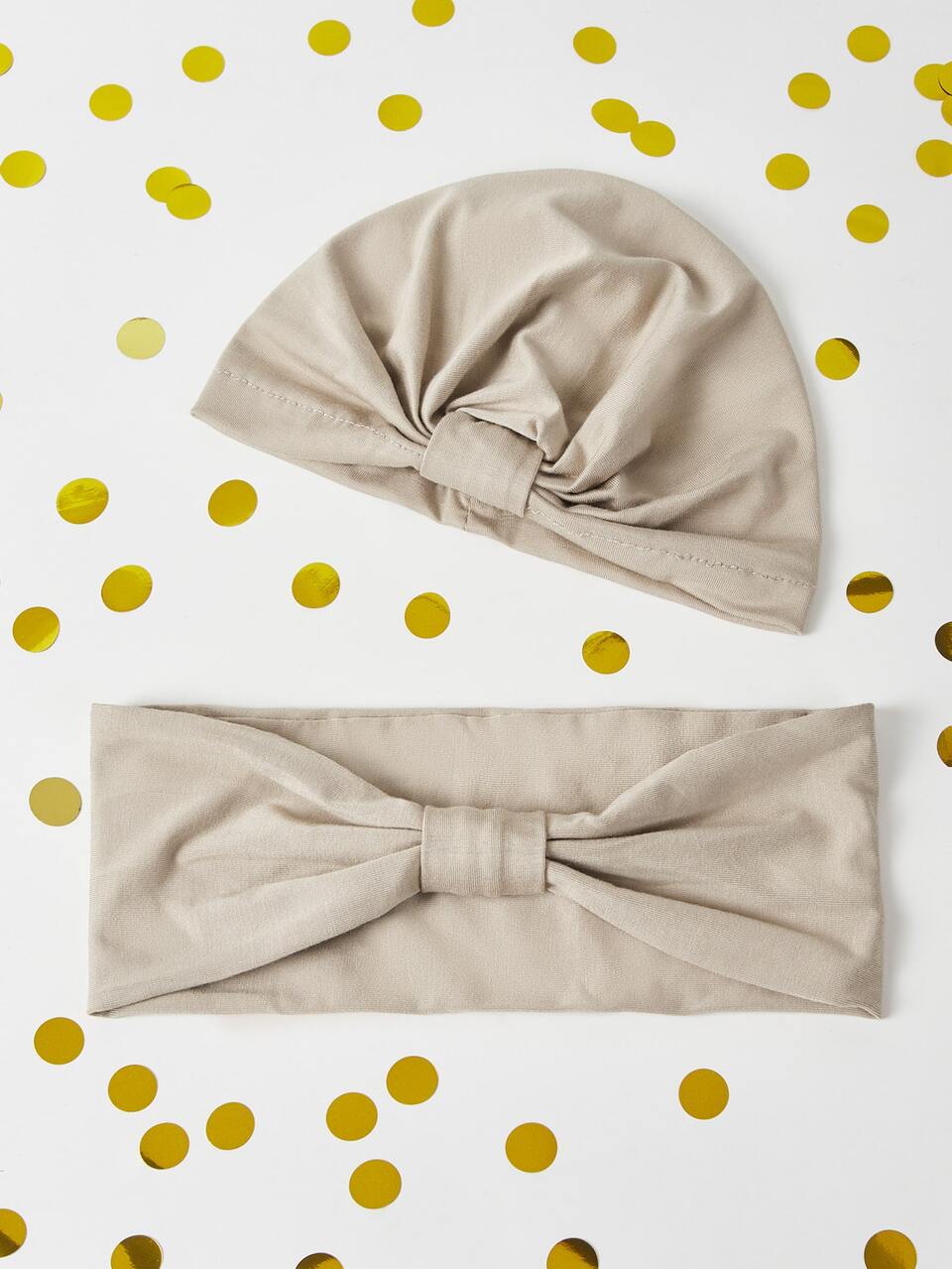 Parent Baby Bow Knot Decor Hat & Headband