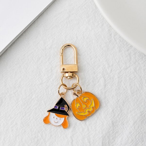 

Halloween Kids Pumpkin Design Bag Charm, Multicolor
