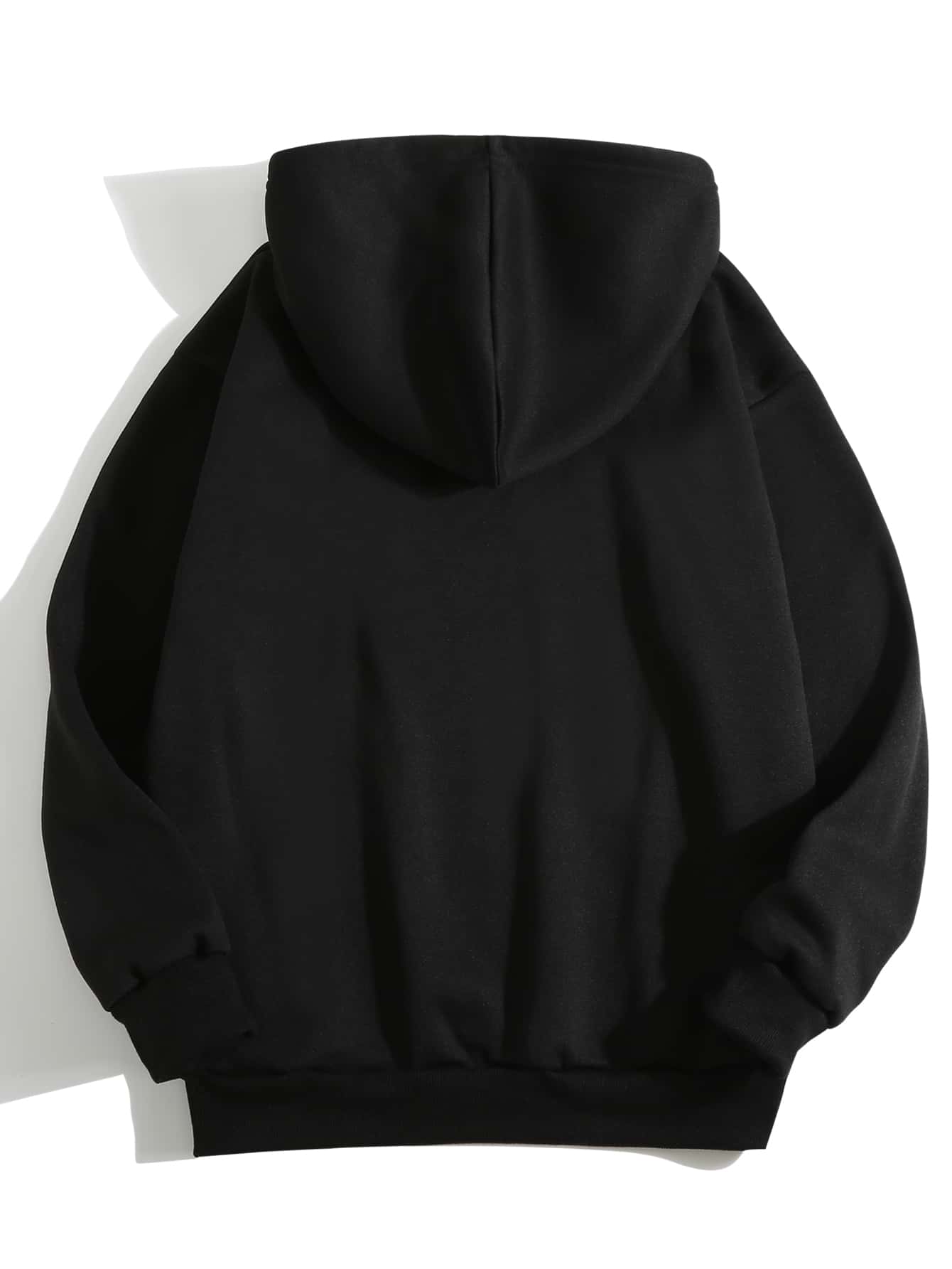INAWLY Heart Print Thermal Lined Drawstring Hoodie,Long Sleeve Tops Graduation,Teacher,Back To School Pullover Fall - Black - View 2