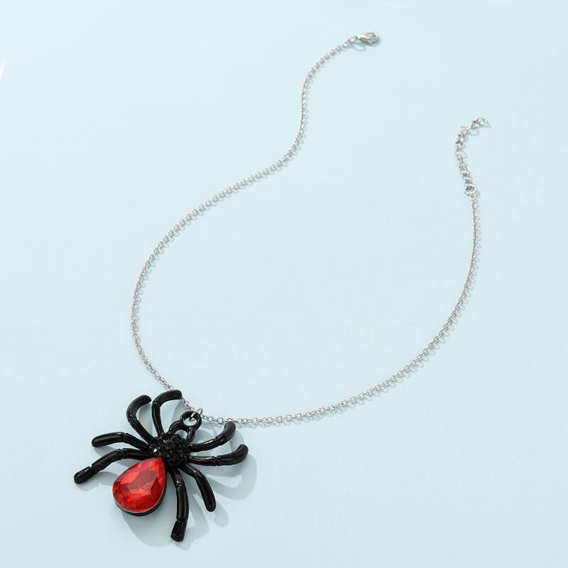 

Spider Decor Chain Necklace, Multicolor