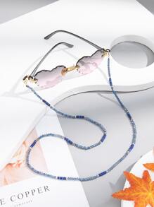 Beaded Glasses Chain Glasses Accessories For Women - Blue - View 3