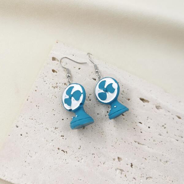 

Electric Fan Drop Earrings, Multicolor