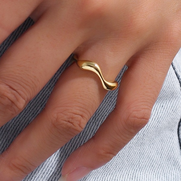

18K Gold Plated Minimalist Cuff Ring