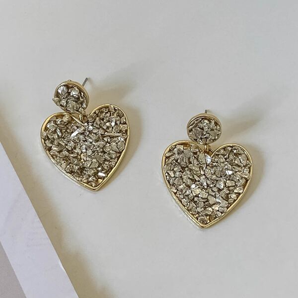 

Heart Drop Earrings, Multicolor