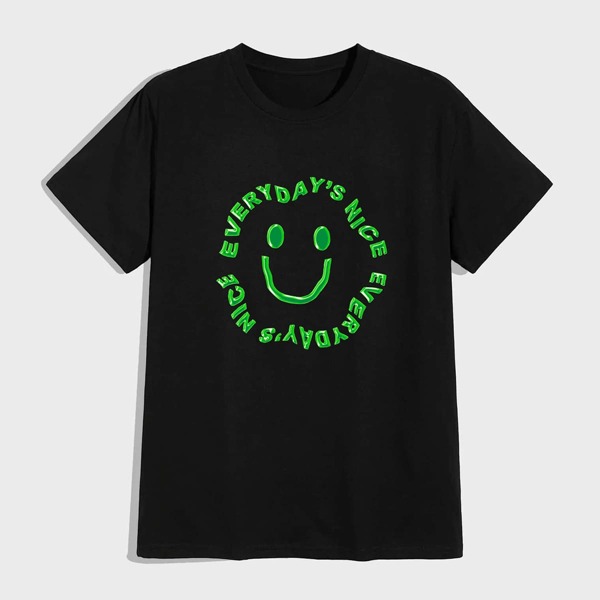 

Guys Slogan Graphic Tee, Black