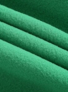 INAWLY Áo nỉ có mũ Chất rắn Dây rút Túi mặt trước - màu xanh lá - Xem 7