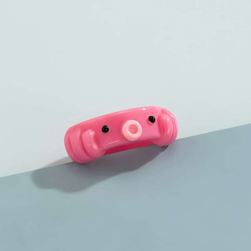 

Cartoon Decor Ring, Pink