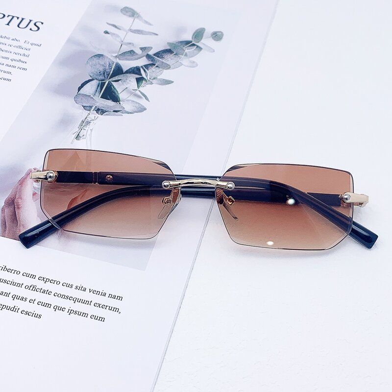 

Rimless Tinted Lens Sunglasses