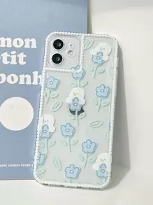 Funda para móvil con estampado floral & pato - Multicolor - Ver 1