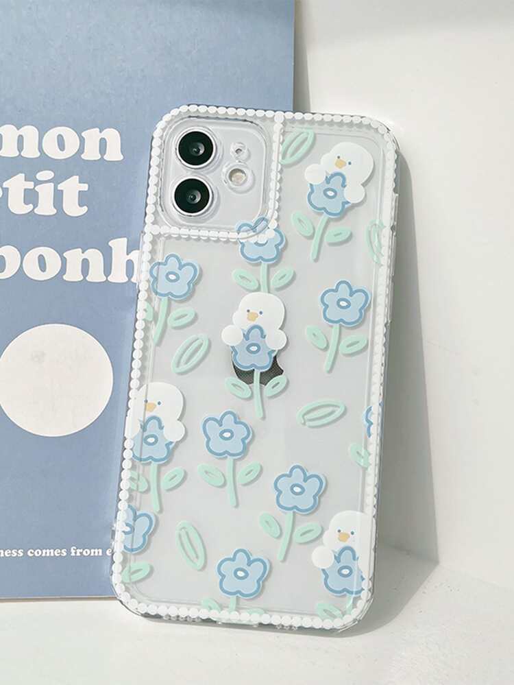 Floral & Duck Print Phone Case