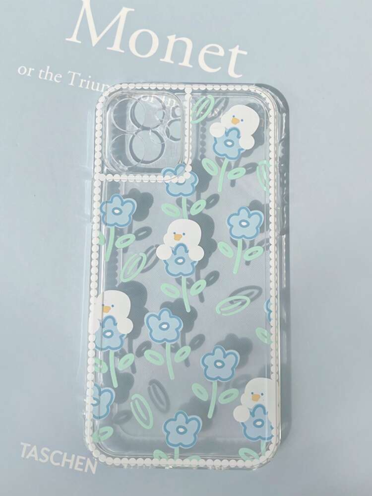 Floral & Duck Print Phone Case