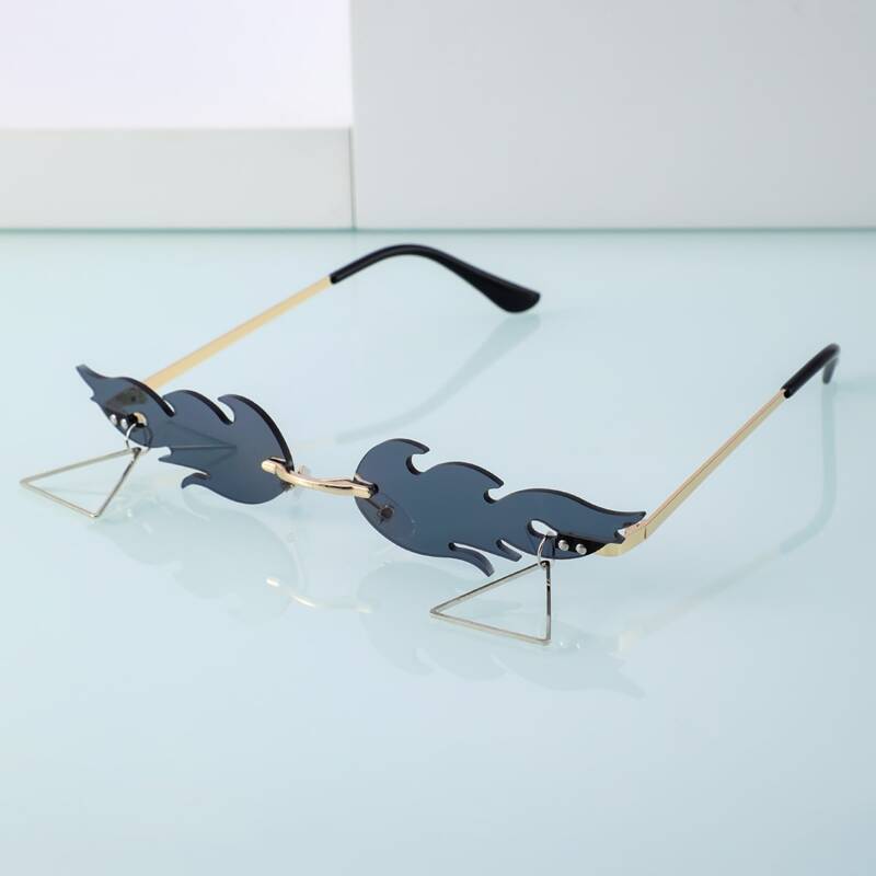

Novelty Lens Rimless Sunglasses