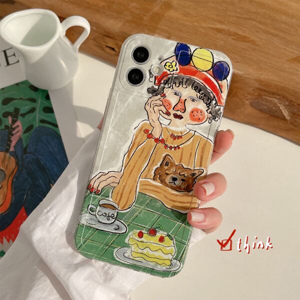 

Cartoon Graphic Phone Case, Multicolor