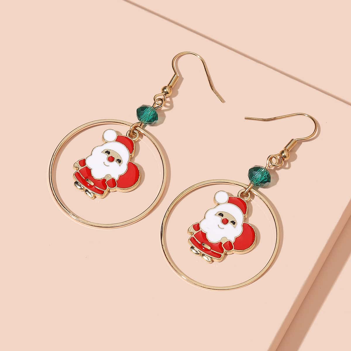 

Christmas Santa Claus Drop Earrings, Multicolor