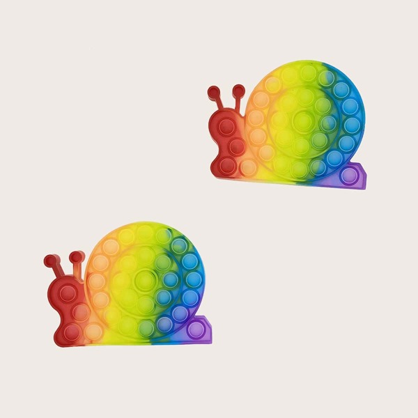 

1pc Snail Shaped Random Push Pop Bubble, Multicolor