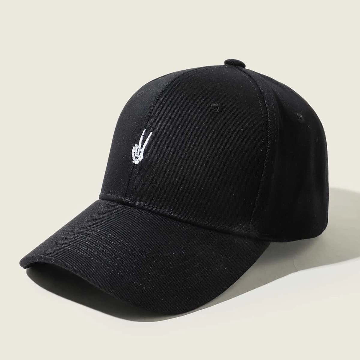

Guys Graphic Embroidery Baseball Cap, Black