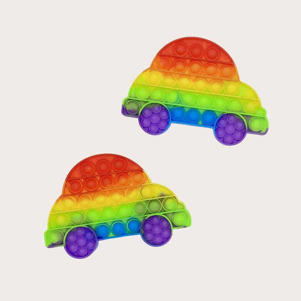 

1pc Car Shaped Random Push Pop Bubble, Multicolor