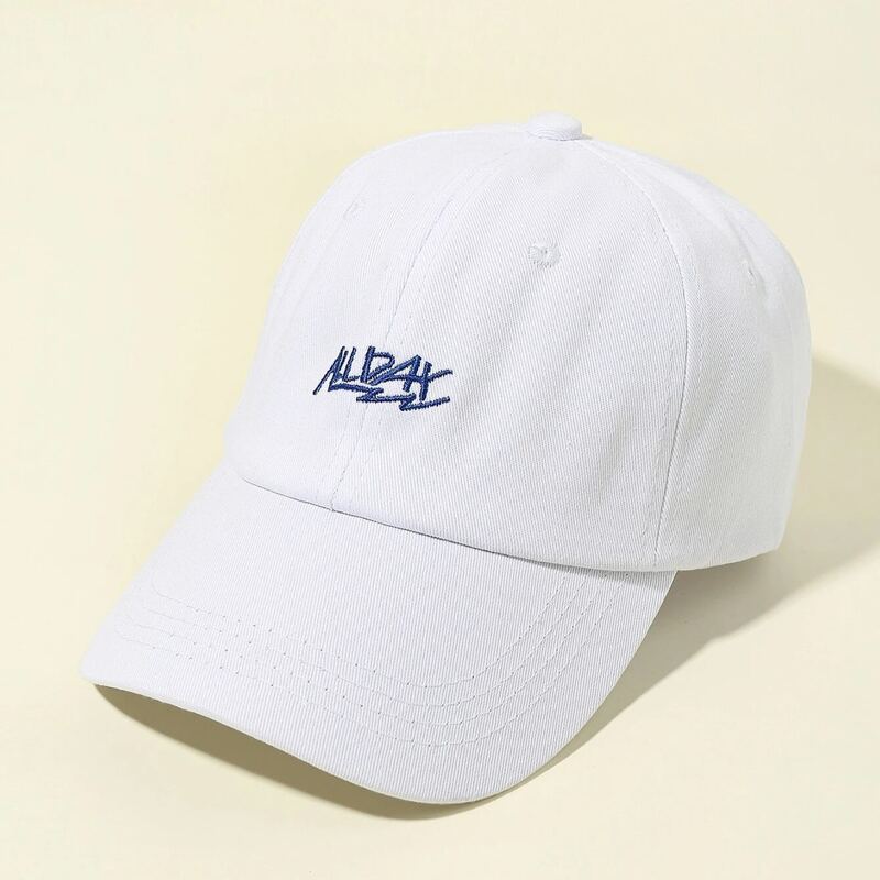 

Guys Letter Embroidery Baseball Cap, White