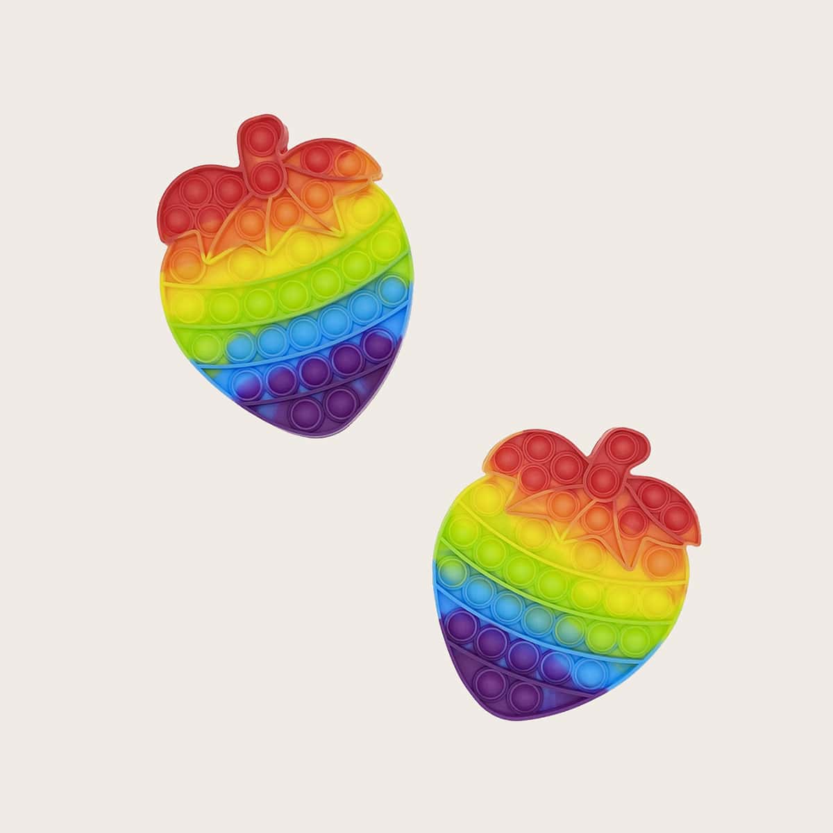 

1pc Strawberry Shaped Random Push Pop Bubble, Multicolor