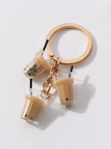 Bubble Tea Charm Keychain - Multicolor - View 2