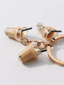 Bubble Tea Charm Keychain - Multicolor - View 3