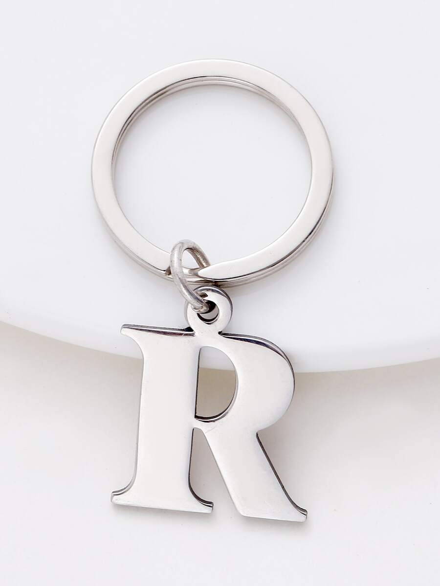 Móc khóa chữ quyến rũ thông thường - Bạc - Xem 1