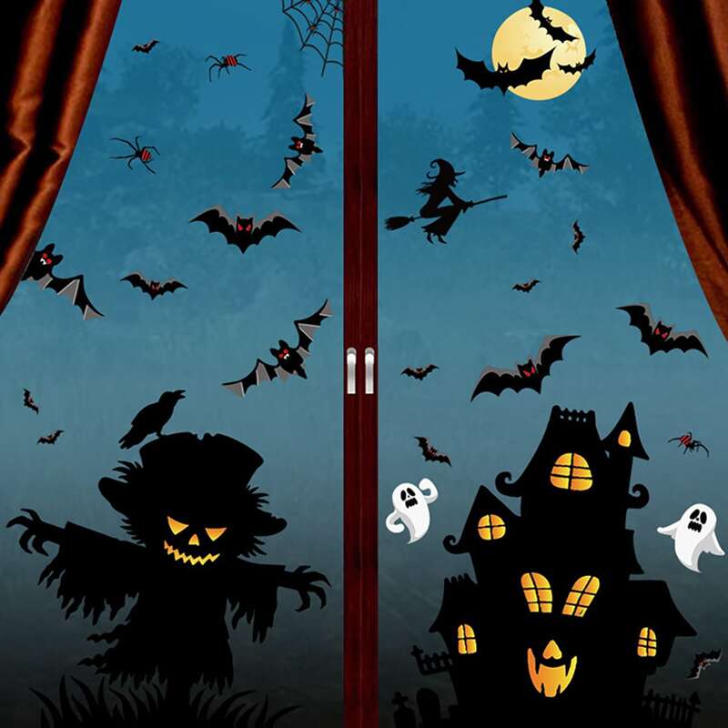 

Halloween Print Wall Sticker, Black