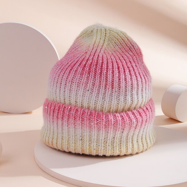 

Ombre Pattern Beanie, Multicolor