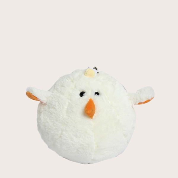 

Cartoon Design Fluffy Crossbody Bag, White