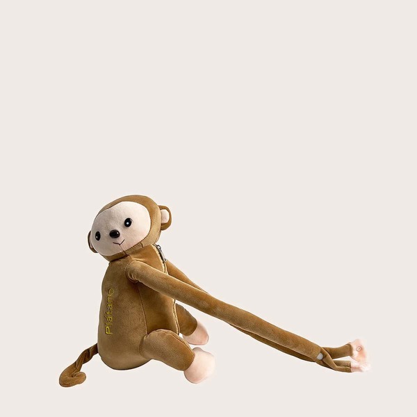

Cartoon Monkey Design Shoulder Bag, Khaki