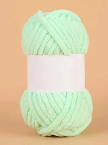 1 Skein Solid Color Braided Yarn - Green - View 2