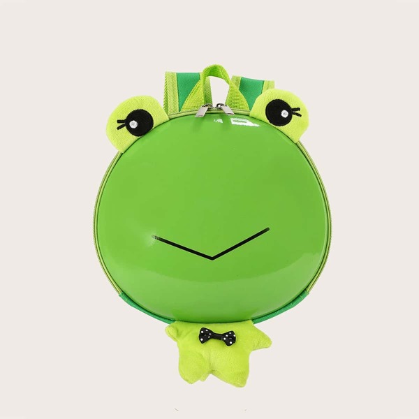

Kids Cartoon Frog Design Backpack, Green