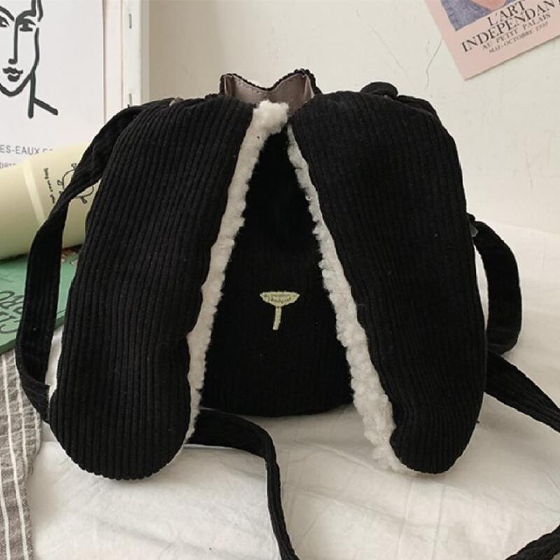 

Drawstring Bucket Bag, Black