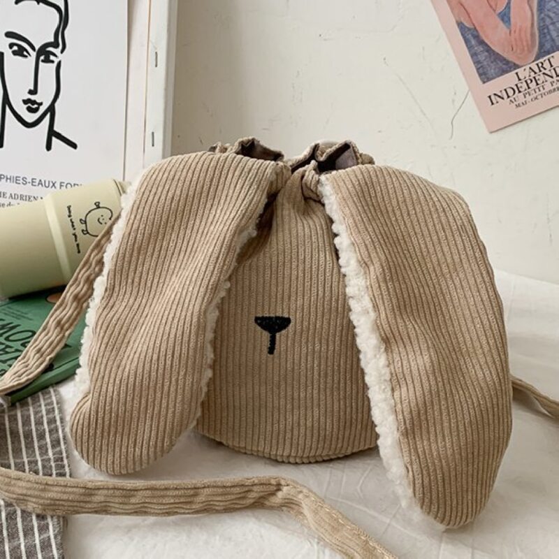 

Drawstring Bucket Bag, Khaki
