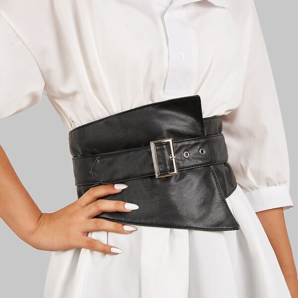 

PU Buckle Belt, Black