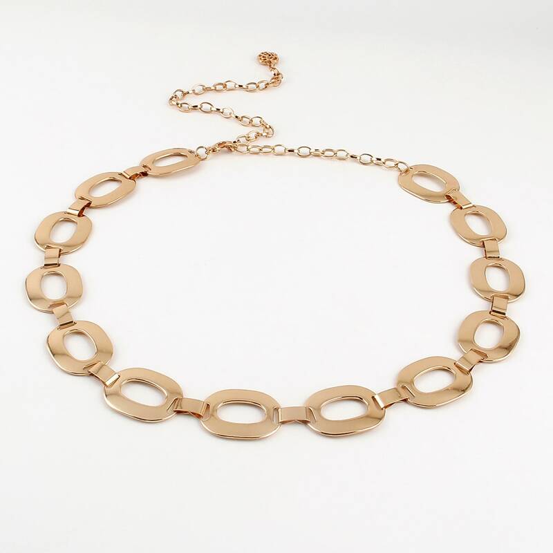 

Geometric Chain Belt, Gold