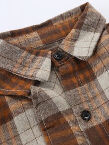 Niñitas Abrigo de cuadros ribete con fruncido - Multicolor - Ver 3