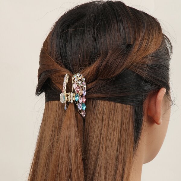 

Rhinestone Wing Decor Hair Claw, Multicolor