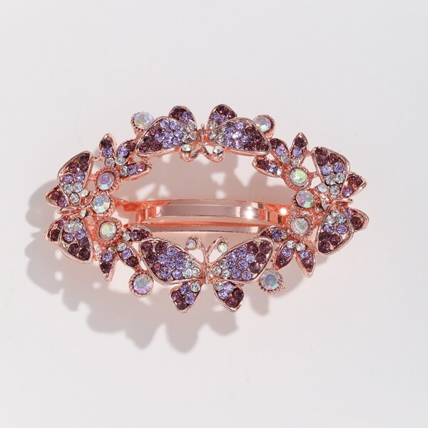 

Rhinestone Decor Hair Clip, Purple